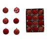 12-teiliges Weihnachtskugel-Ornament-Set aus Samt