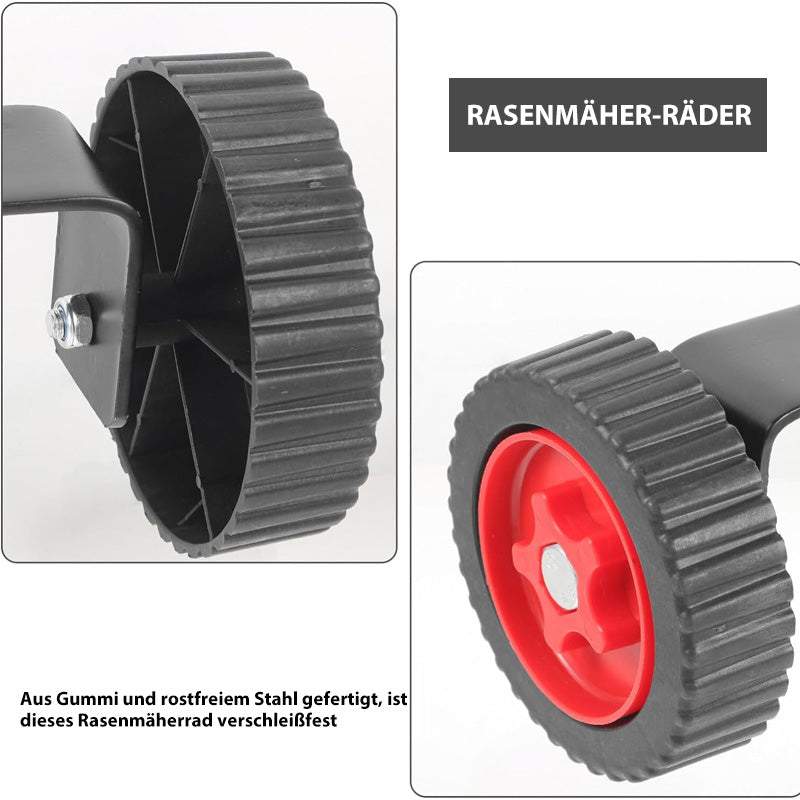 MähPro - Universell einstellbares Stützrad für präzise, stabile Rasenschnitte