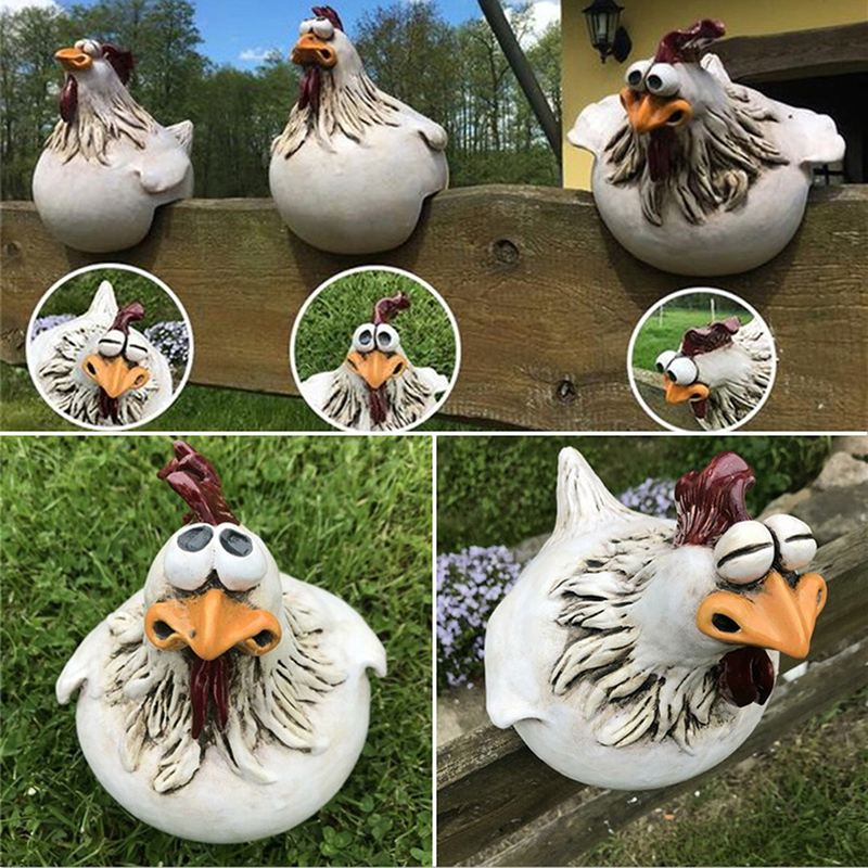 1+1 GRATIS | ChickenDeko™ - Gartenhühner-Figuren mit großen Augen [Letzter Tag Rabatt]