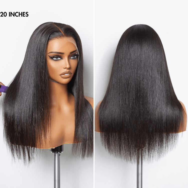 EternaSilk Wig | Super Natural Hairline Silky Straight Glueless 13x4 Frontal Lace Wig Human Hair Pre-Cut Lace