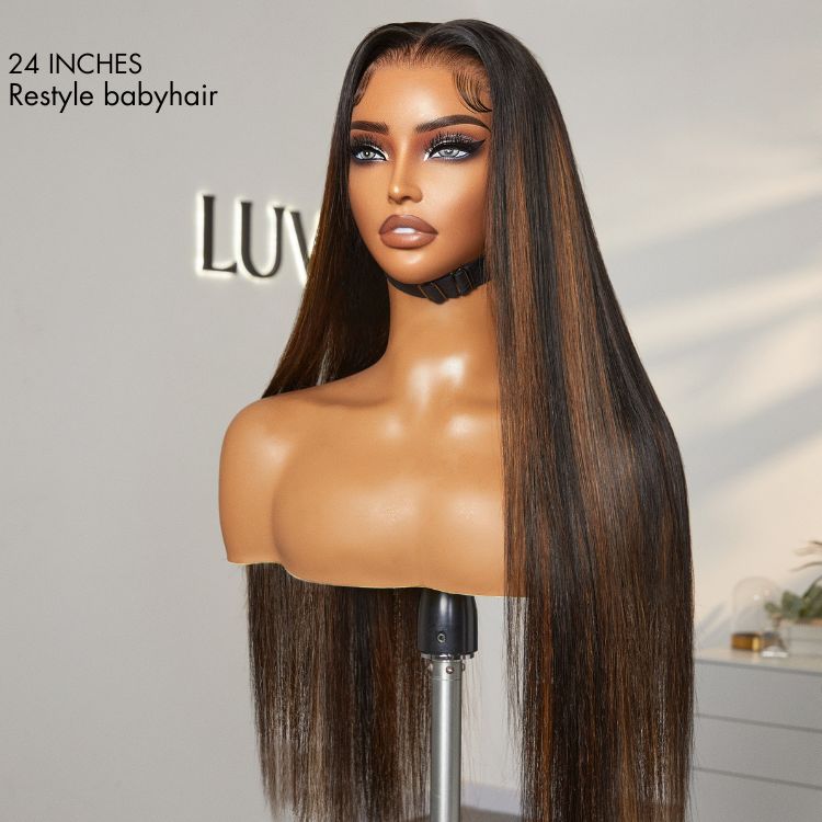 EternaSilk Wig | Super Natural Hairline Silky Straight Glueless 13x4 Frontal Lace Wig Human Hair Pre-Cut Lace