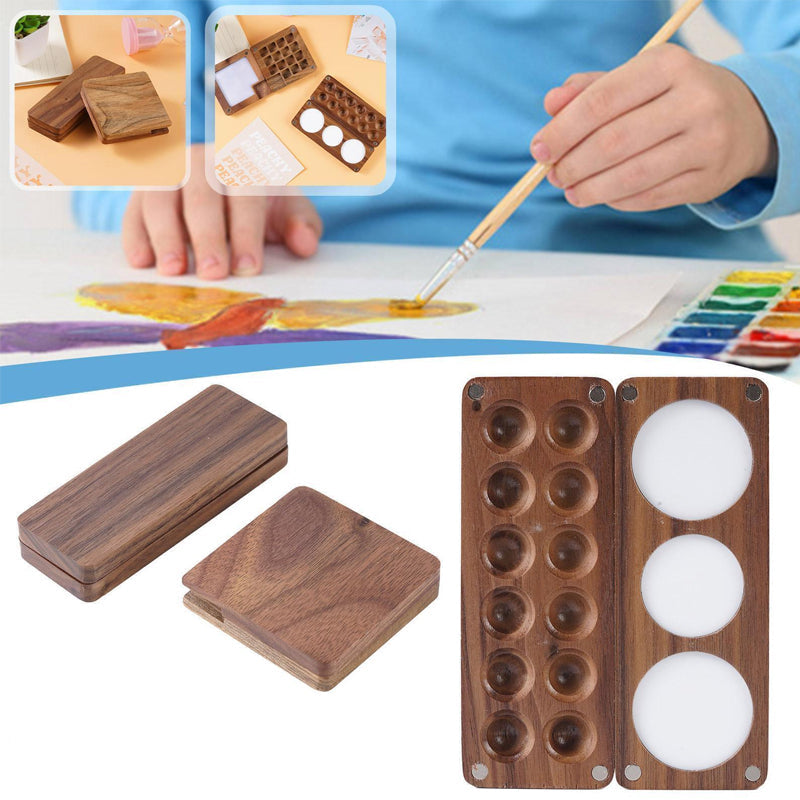 PalettePro - Portable Walnut Watercolor Palette