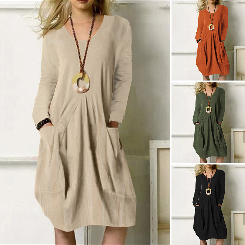 Rosalie™ - Airy Linen Summer Dress with Pockets [Last Day Discount]