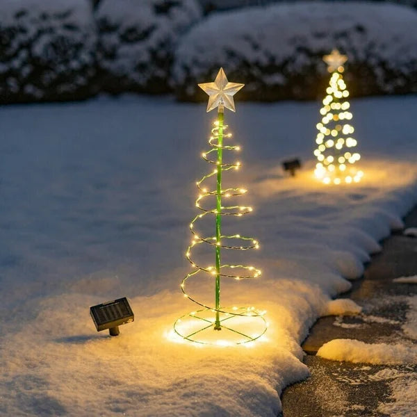 ChristmasBaum™ - Solar LED Metall Weihnachtsbaum mit Lichterkette [Letzter Tag Rabatt]