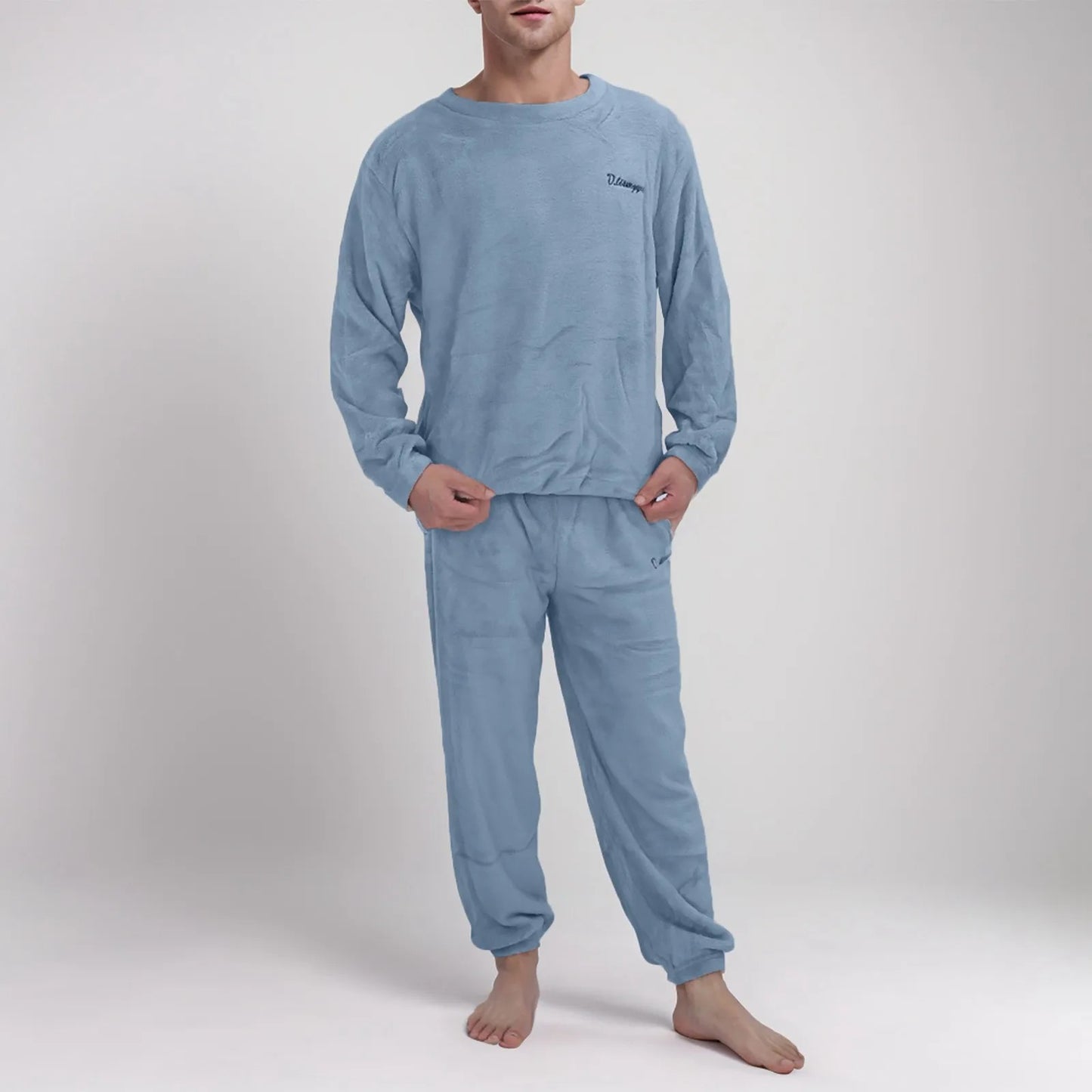 Flauschiger Herren Pyjama