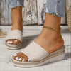 Jeanne - Beiläufige Sommer Slip On Wedge Heels