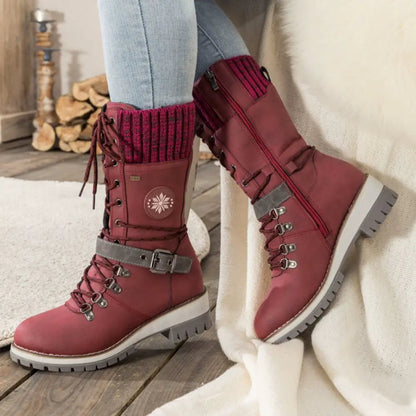 KnitGlide |Winterstiefel im Strickdesign für kalte Tage