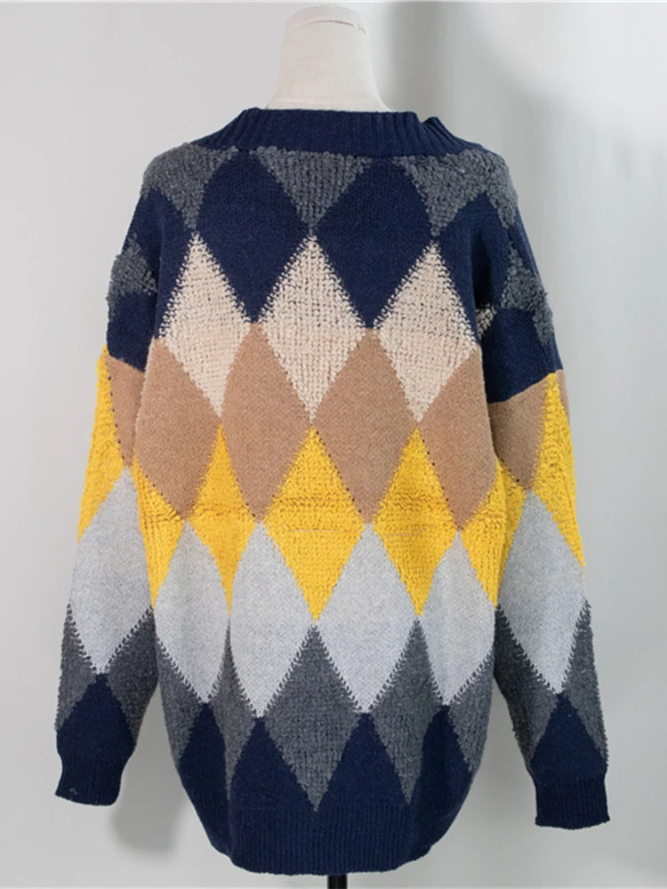 Colorfaith™ - Schicker karierter Cardigan