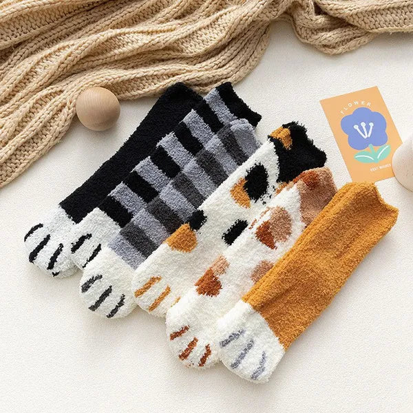 Thermosocken mit Katzendesign