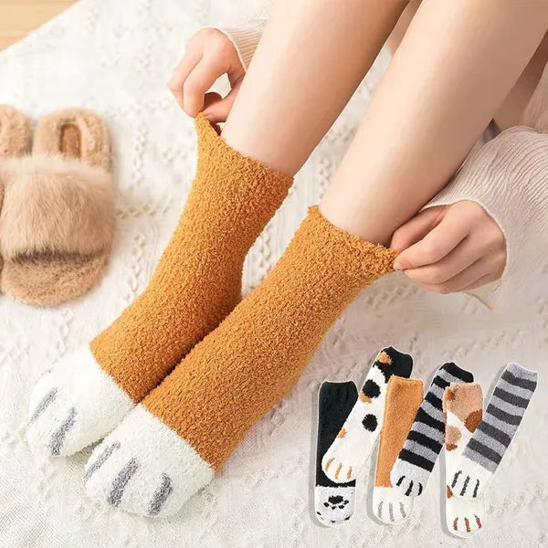 Thermosocken mit Katzendesign