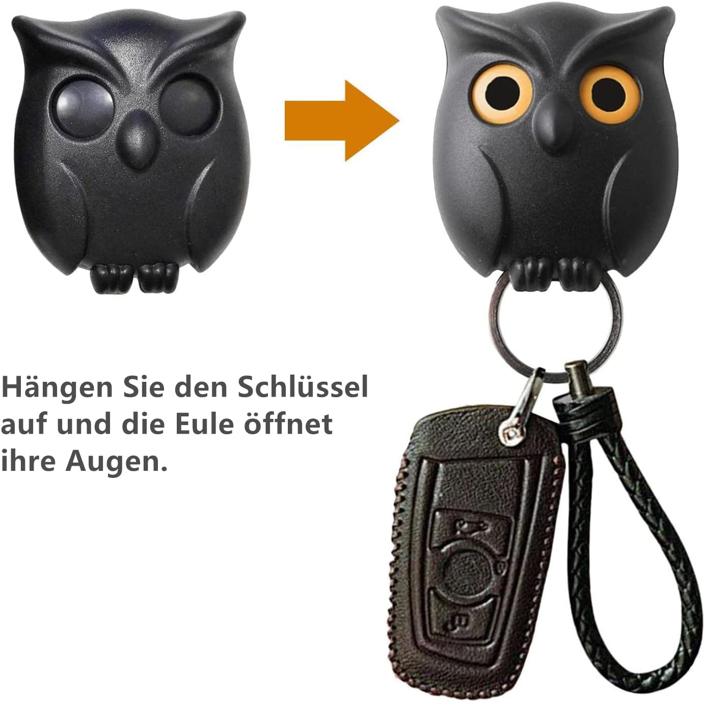 OwlKey - Magnetischer Nachteulen-Schlüsselanhänger "Letzter Tag Rabbat"