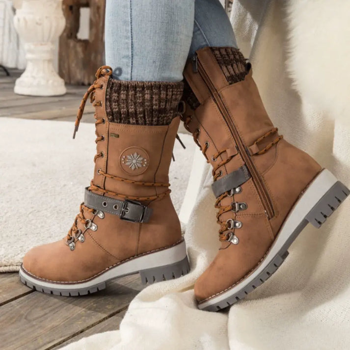 KnitGlide |Winterstiefel im Strickdesign für kalte Tage