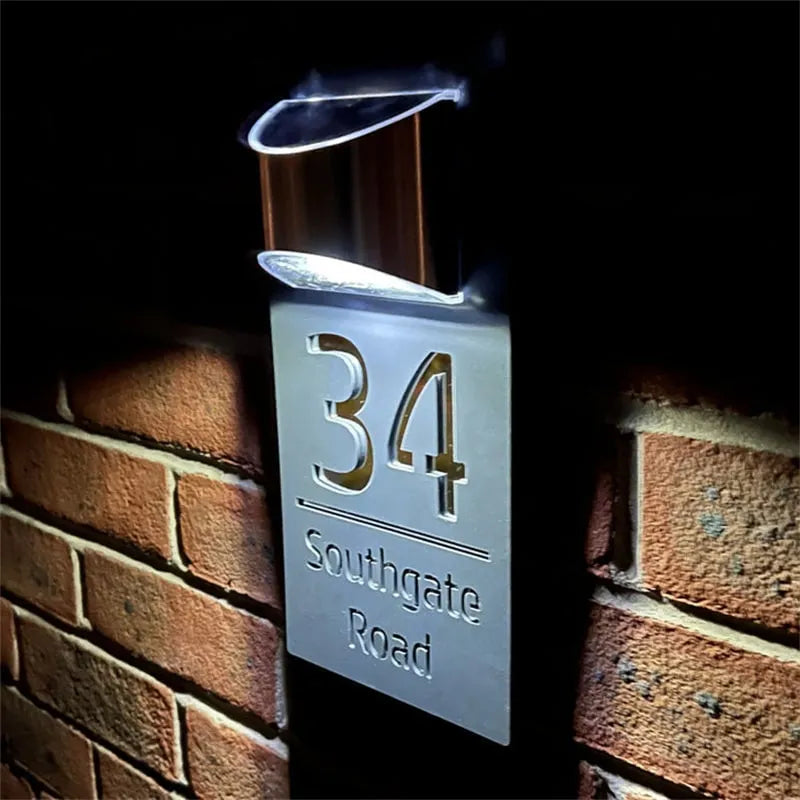 GlowHome™ - Personalized Modern Solar Door Plaque [Last Day Discount] 