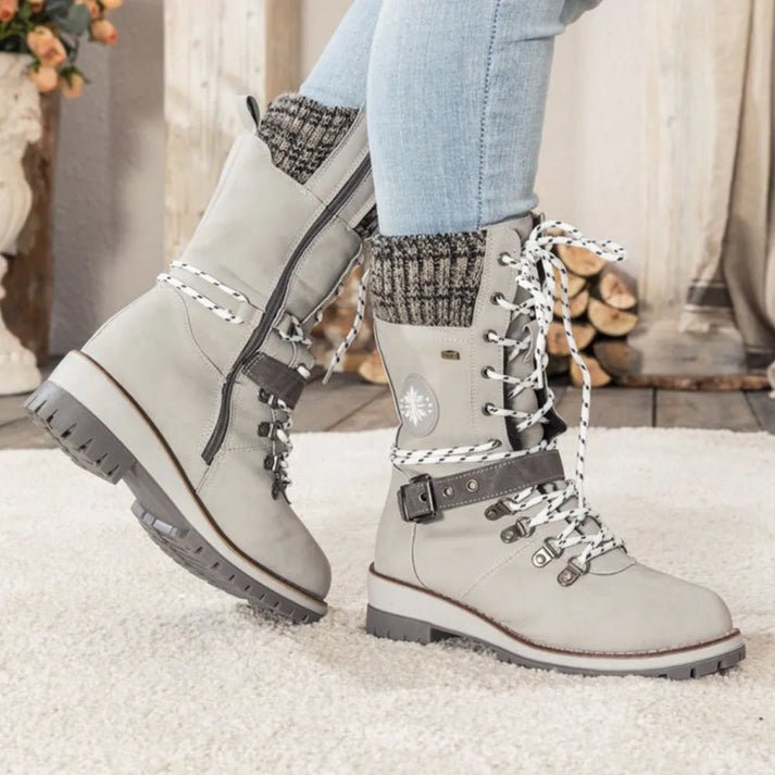 KnitGlide |Winterstiefel im Strickdesign für kalte Tage