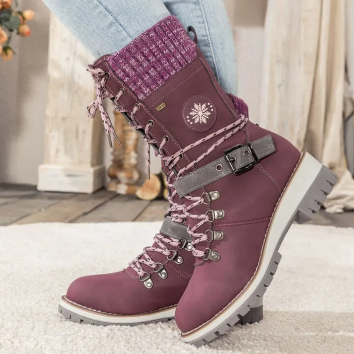 KnitGlide |Winterstiefel im Strickdesign für kalte Tage