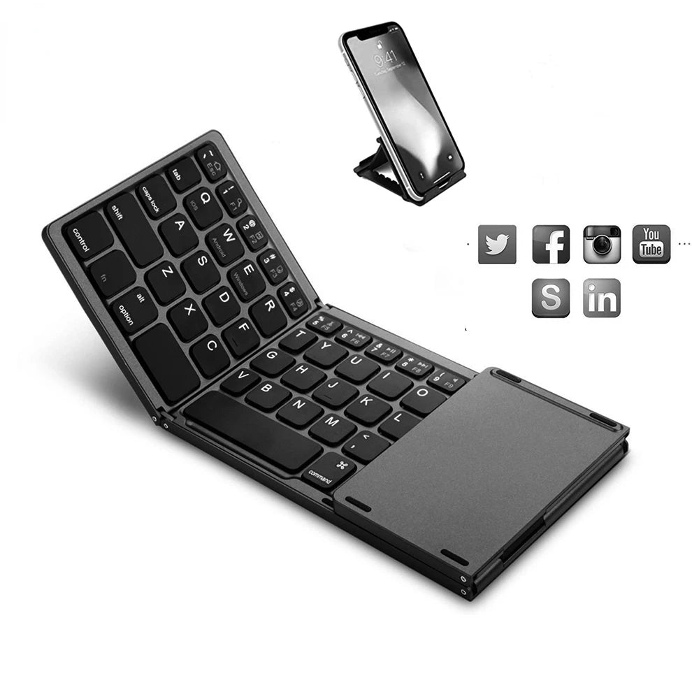 Faltbares Wireless Keyboard mit Ultra-Slim Touchpad