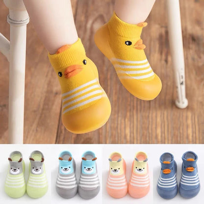 Rutschfeste Babysocken mit Tiermuster