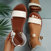 Fonio™ - Faux Pearl Metall Knöchelriemen Slip On Sandalen [Letzter Tag Rabatt]