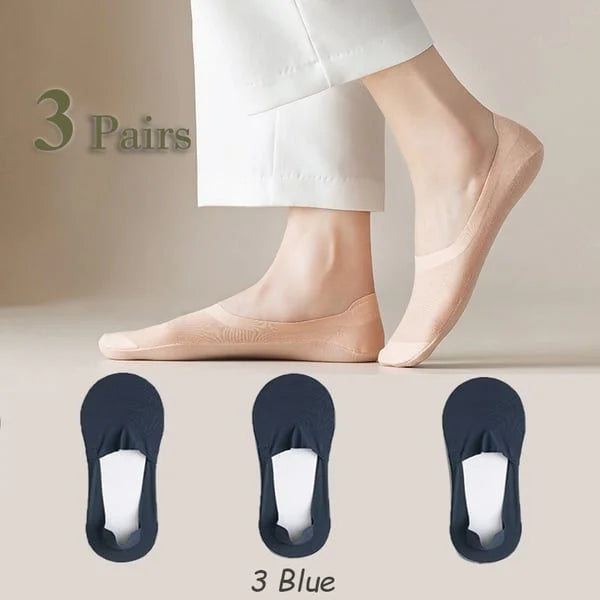 SilkyHeels - Breathable Non-Slip Invisible Silk Socks [Last Day Discount]