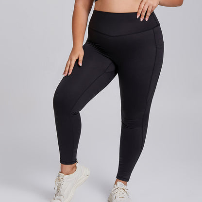 High-Waist Fitness-Yoga-Hose mit Taschen