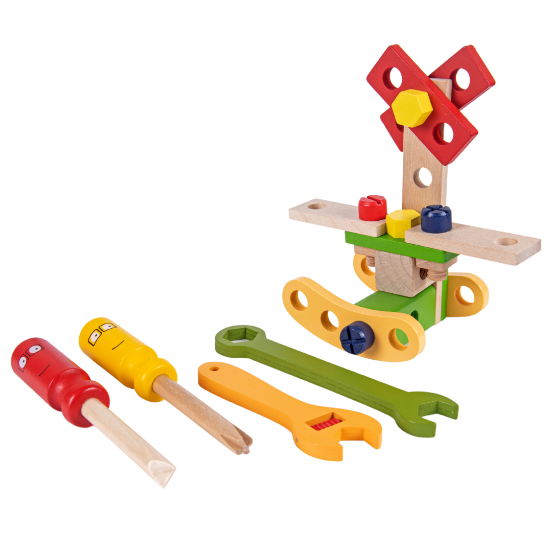 WoodBox™ - Werkzeugset aus Holz mit Werkzeugkasten - Lernen und Entdecken für Kinder! [Letzter Tag Rabatt]