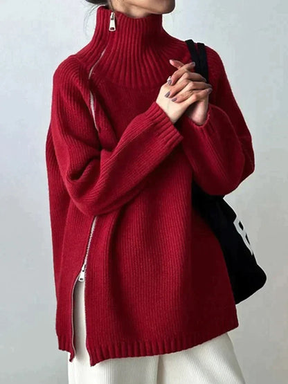 Scarlet | Pullover mit hohem Halsausschnitt