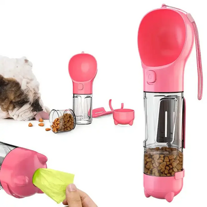 3-in-1 Tragbare Hunde-Flasche