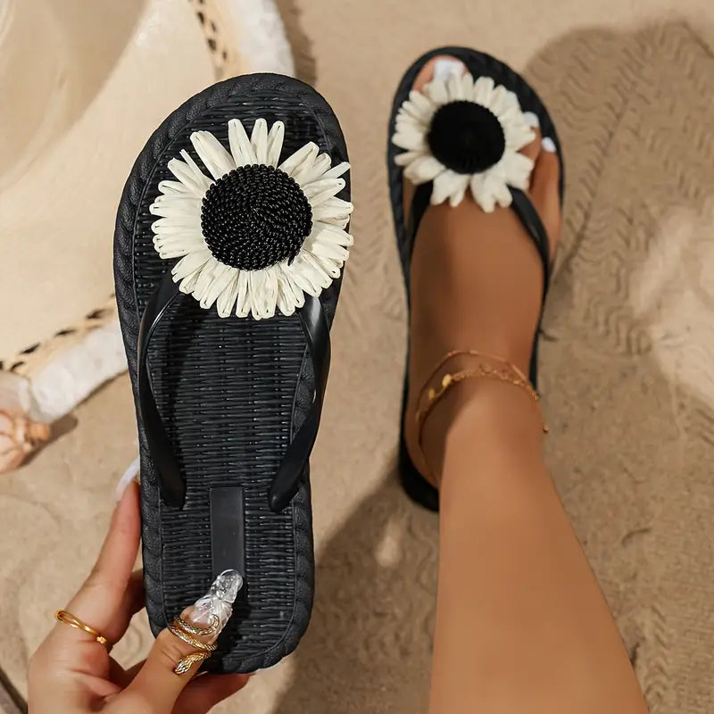 Brit - Bright Sunflower Beach Slippers [Last Day Discount]