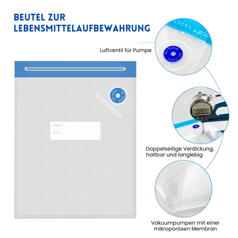 VakuumPro - Strapazierfähiges BPA-freies Vakuumversiegelungsgerät mit Versiegelungsbeuteln (Letzter Tag Rabatt)