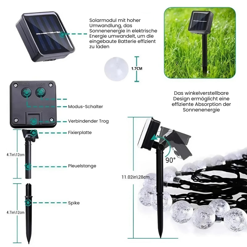 LEDPro - Bezaubernde LED-Solar-Feenlichter - Wasserfeste Gartendekoration (Letzter Tag Rabatt)