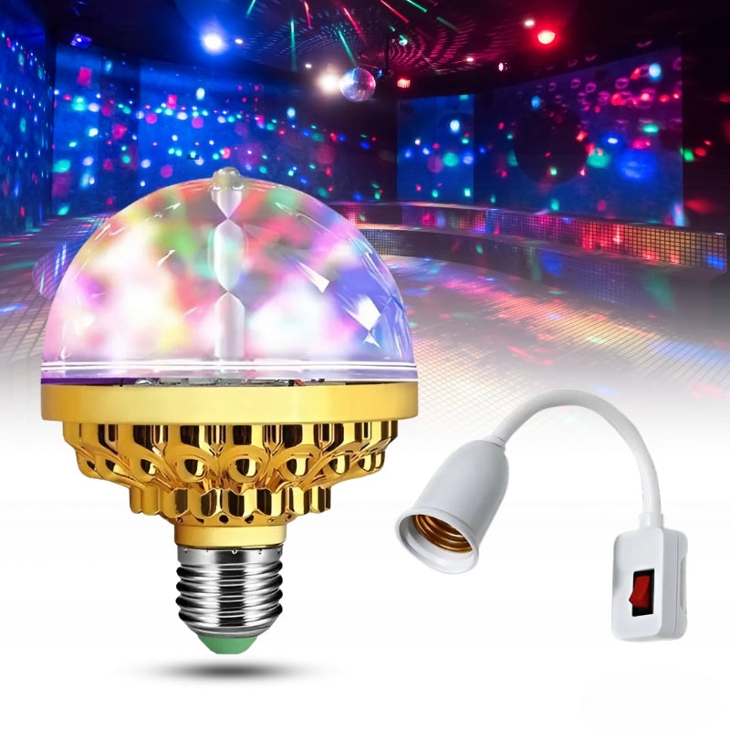 PartyLED - Bunte LED-Partyleuchte mit 360° drehbarem Strahl (Letzter Tag Rabatt)