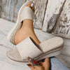 Jeanne - Beiläufige Sommer Slip On Wedge Heels