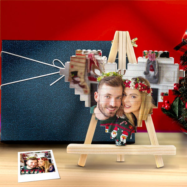 Giftofloves | Personalisierte Backstein-Puzzles Foto Block Geschenke für Liebende