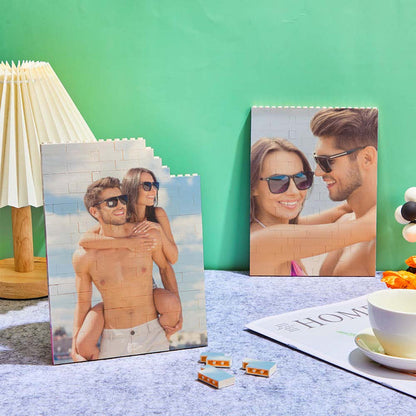 Giftofloves | Personalisierte Backstein-Puzzles Foto Block Geschenke für Liebende