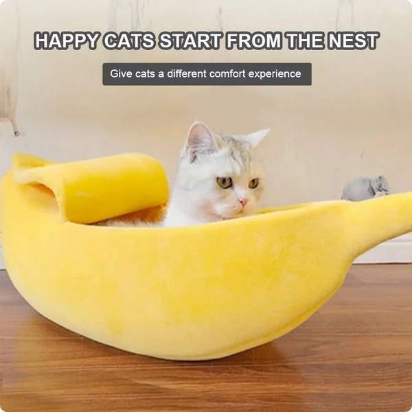 ComfyCatBed™ - Bananen-Katzenbett