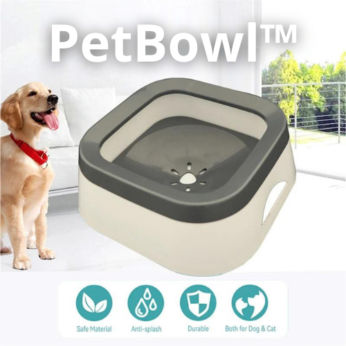 PetBowl - Spritzwassergeschützter Trinknapf für Haustiere! [Letzter Tag Rabatt]