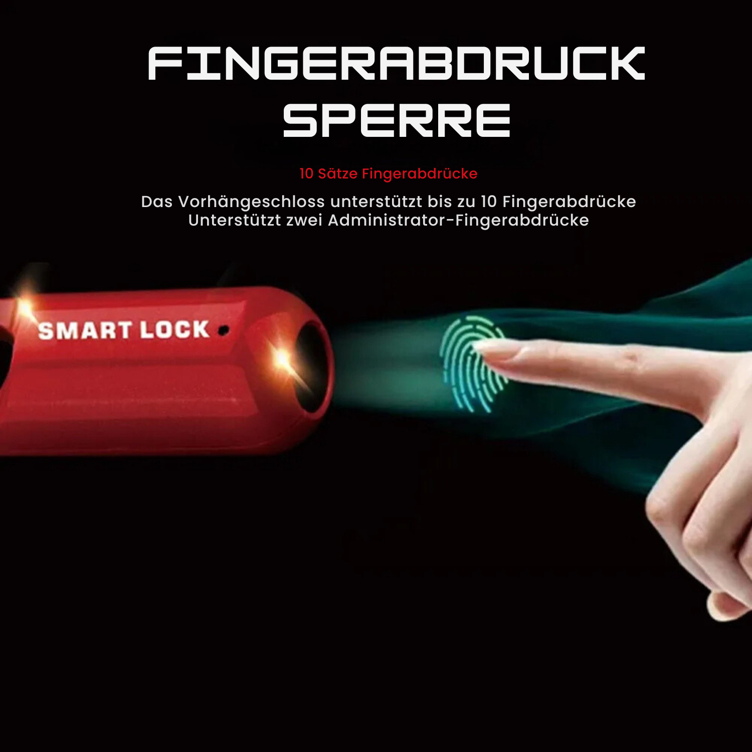 Smart Lock Fingerabdruck-Vorhängeschloss