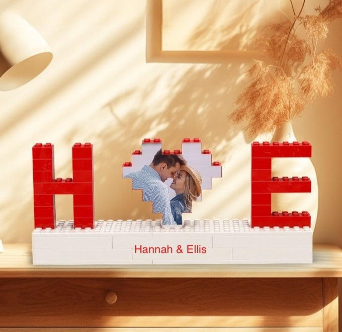 Giftofloves | Personalisierte Backstein-Puzzles Foto Block Geschenke für Liebende