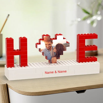 Giftofloves | Personalisierte Backstein-Puzzles Foto Block Geschenke für Liebende