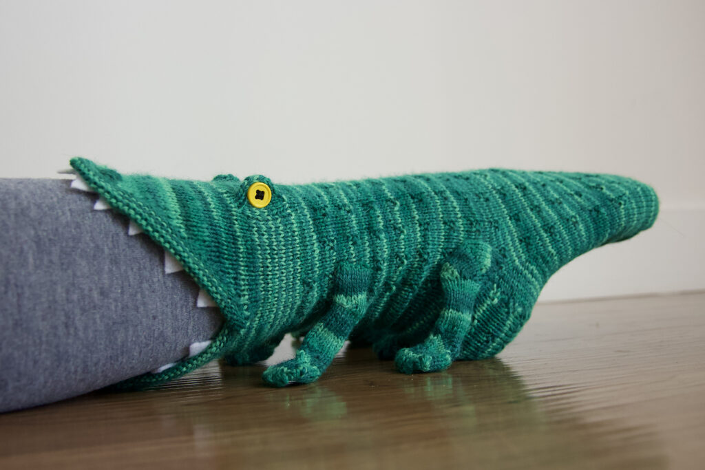 Crocky™ -  Gestrickte Socken mit Krokodil [Letzter Tag Rabatt]