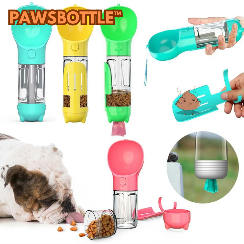 3-in-1 Tragbare Hunde-Flasche