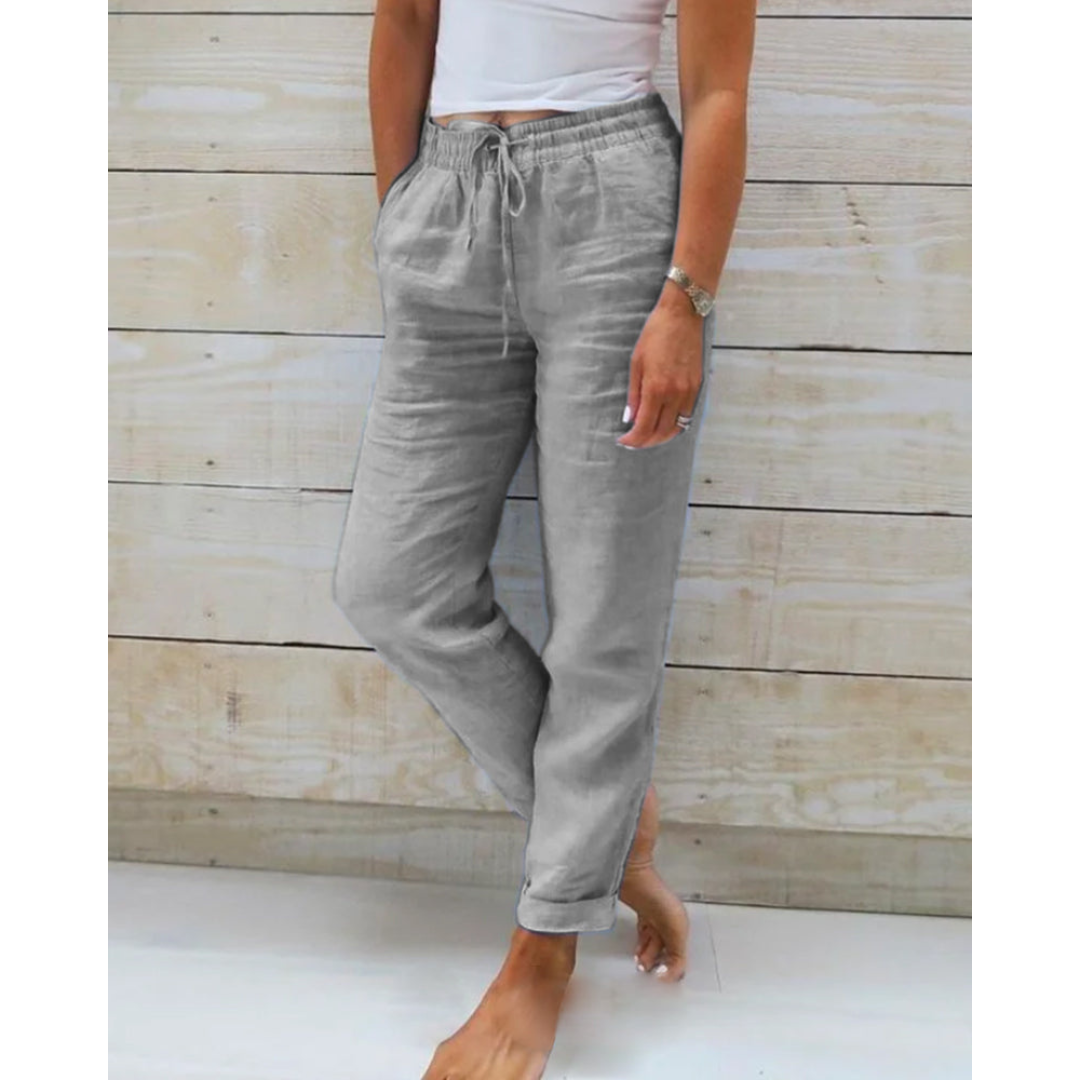 Nora| Leinenmischung Loose Fit Hose