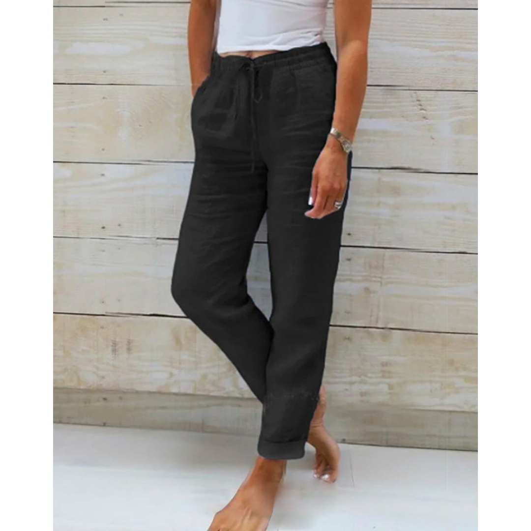 Nora| Leinenmischung Loose Fit Hose