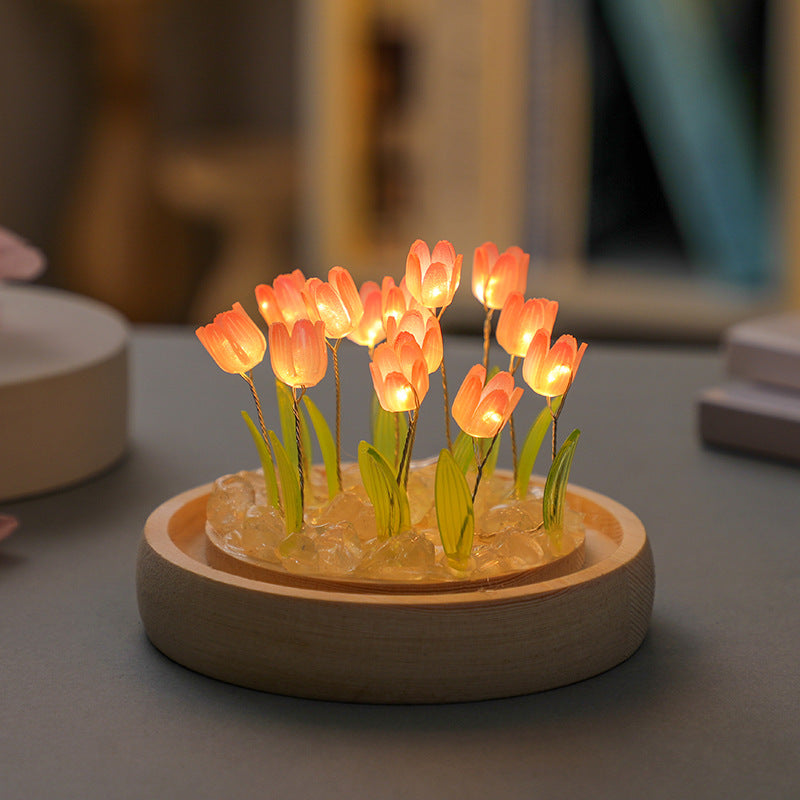 Tulip Night Light™ - Handgemachte Tulpe Nachtlicht Kit Perfekt für valentines Geschenk mit Geschenk-Box