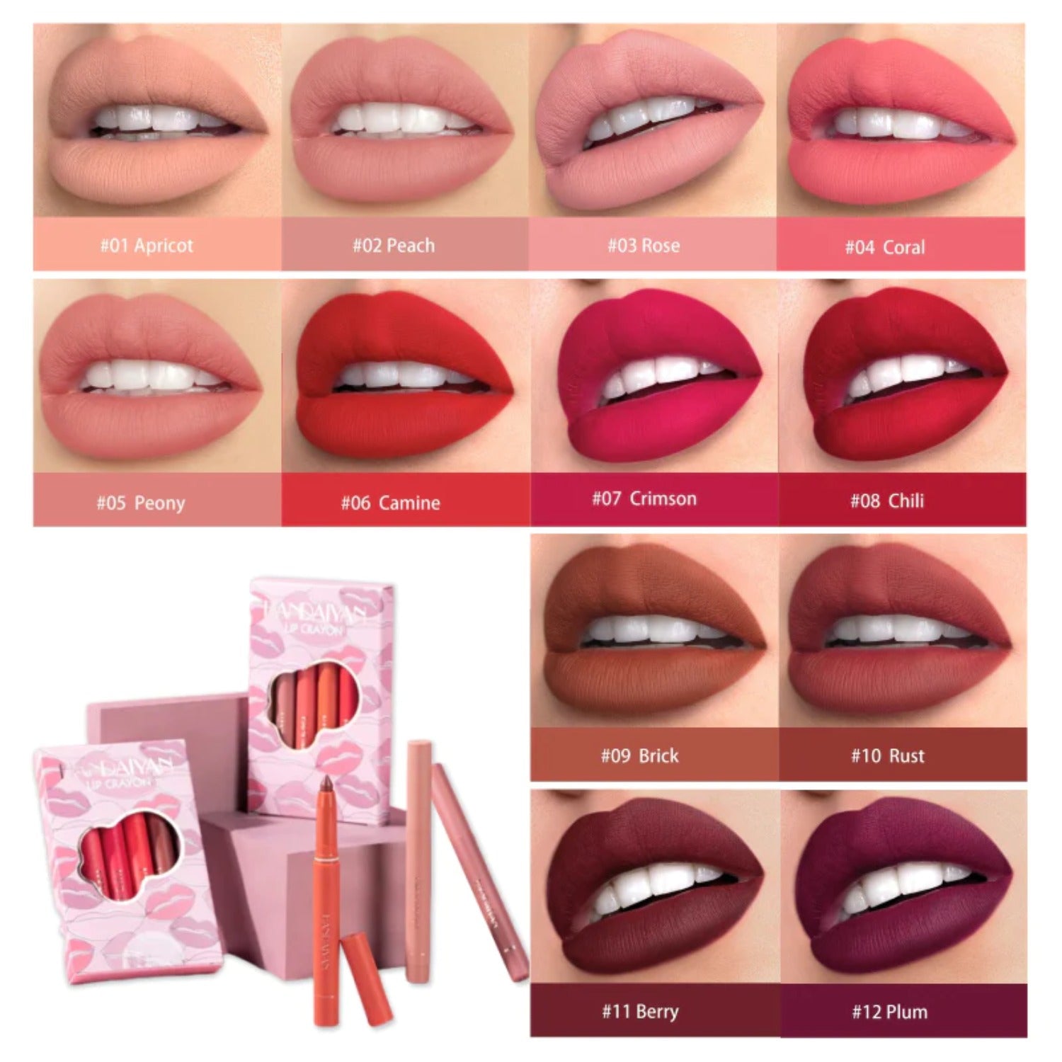 SexyLips™ - Matte 2-in-1-Lippenstifte für unwiderstehlich pralle Lippen und ganztägige Ausstrahlung [Letzter Tag Rabatt]