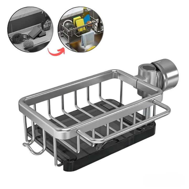 KuchePro - Langlebiger Hängeschwammhalter für das Spülbecken