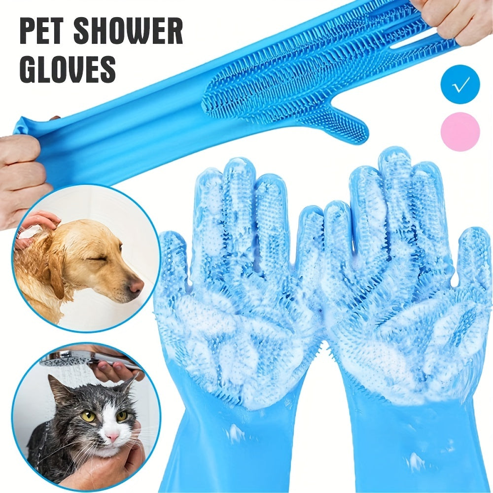 HappyPaw Haustierbad-Handschuh Bürsten-Set zur Pflege