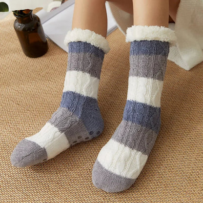 Rutschfeste Indoor-Plüschsocken für Damen