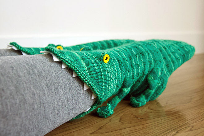 Crocky™ -  Gestrickte Socken mit Krokodil [Letzter Tag Rabatt]