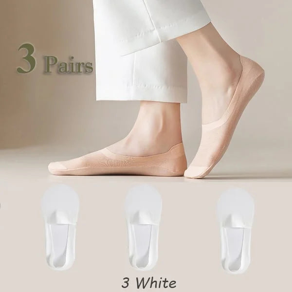 SilkyHeels - Breathable Non-Slip Invisible Silk Socks [Last Day Discount]